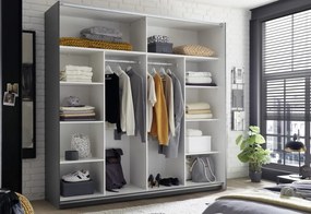 Šatníková skriňa Melton, 215 cm, grafit/dub mauvella