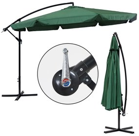 Záhradný slnečník Vlora 340 cm zelený