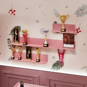 Poličky na stenu JOANNE 700 mm, Fresh Style: púdrovo ružová