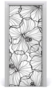 Samolepiace fototapety na dvere hibiskus 75x205 cm