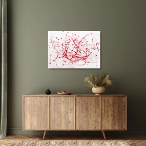 Sklenený obraz technikou Drippingu (70x50 cm)