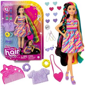 Bábika Barbie Totally Hair s doplnkami BARBIE HCM90