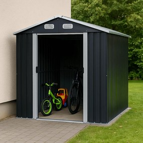 Záhradný domček BestBerg ZDB-4A / 4,1 m² / 236 x 174 x 206 cm / šedá