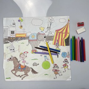 Nalepovacia omaľovánka "Cirkus" s farbičkami 30x200cm