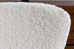 Hojdacie kreslo Scandinavia Swing biela plyšová látka