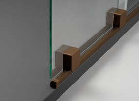 Deante Obdĺžnikový sprchový kút Prizma 120x90 cm - KPNCP12S09, bronz kartáčovaný - bez vaničky