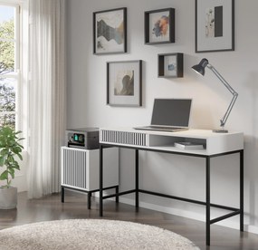 Nočný stolík  F 1D Rowanna (biela + čierna). Akcia -21%. Vlastná spoľahlivá doprava až k Vám domov. 1125090