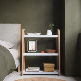Polica BELLWOOD V.90 cm biela/prírodná