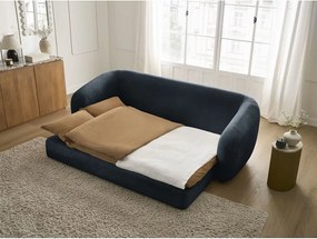 Tmavomodrá ženilková rozkladacia pohovka 228 cm Neyo – Bobochic Paris