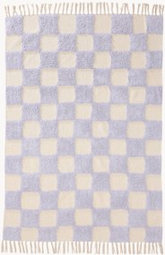 Ručne tkaný bavlnený koberec's reliéfnou štruktúrou Caro