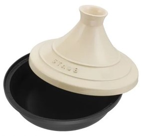 Staub Tajine 20 cm/0,60 l čierna/krémová, 1302723