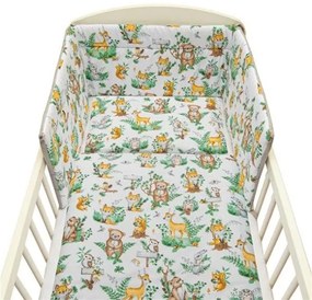 NEW BABY 3-dielne posteľné obliečky New Baby 100/135 cm zvieratká v lese