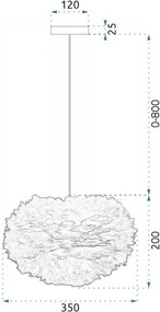 Toolight Toolight, závesné svietidlo 3xE27 APP335-3CP, biela, OSW-00429