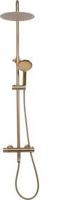 Sprchový komplet s termostatickou batériou REA LUNGO, zlatý kartáčovaný