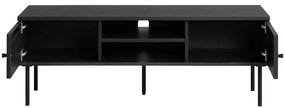 Čierny TV stolík v dekore duba 120x43 cm Pensacola – Unique Furniture