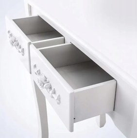 Bestent Toaletný stolík s LED zrkadlom Viktória White