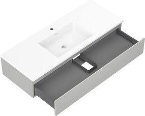 Mexen Orio, kúpeľňová skrinka 120 cm s umývadlom Otis, 1 zásuvka, šedá matná/biela matná, 91A10-12023-1-BF62-W18M01