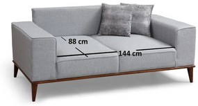 Dizajnová sedačka Tarika 184 cm svetlosivá