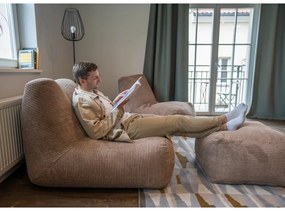 Hnedý sedací vak z textílie buklé Tube 100 – SLOWDOWN