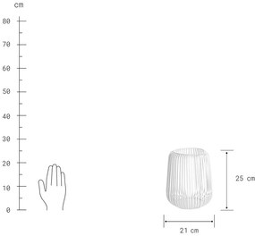 COCOON Lucerna 25 cm - biela