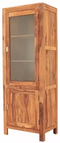 Vitrína Amba 65x180x45 z indického masívu palisander Natural