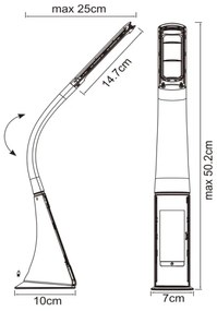 GLOBO 58334 - LED Stmievateľná stolná lampa SOPHIE 1xLED/6,5W/230V