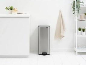 Pedálový oceľový odpadkový kôš v matne striebornej farbe 30 l Bo – Brabantia