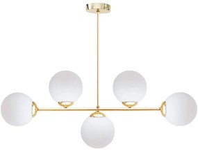 Luster na tyči FIRA 5xE27/60W/230V zlatá