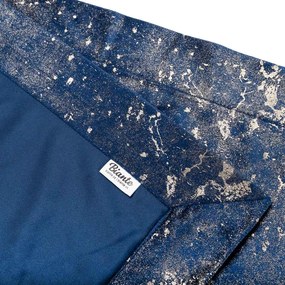 Biante Zamatový prehoz/behúň na posteľ Isabela IBL-005 Gold Design kráľovská modrá 50x140 cm
