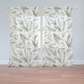 Sablio Záclony Vôňa ihličia: 2ks 150x250cm