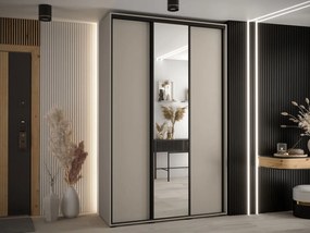 Šatníková skriňa Fektre 3 150, Farby: kašmír / kašmír + čierna