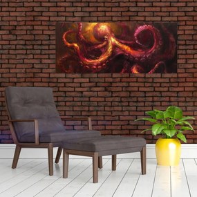 Obraz - Chobotnica, olejomaľba (120x50 cm)