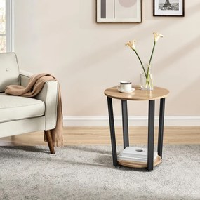 Príručný stolík OSKAR LET057B11 hnedý / čierny