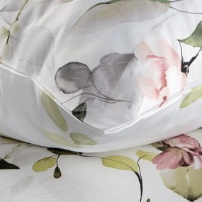 Dekorstudio Posteľná súprava so saténovou väzbou LEA 08 s motívom kvetov Rozmer posteľných obliečok: Šírka x Dĺžka: 200x220cm + 2 ks 70x80 cm