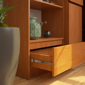 Kancelársky regál Rexa 60 cm 1 zásuvka a 4 police jelša