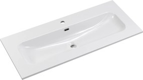 Comad Nábytkové keramické umývadlo FLY WHITE GLOSS UM 100-46 DP, 101x46 cm, biela lesklá
