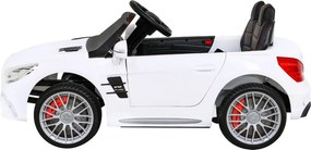 Ramiz Elektrické detské auto Mercedes Benz AMG SL65 S biele + diaľkové ovládanie