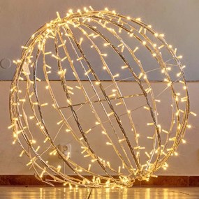 DECOLED Svetelná guľa LED, teplá biela, priemer 100 cm