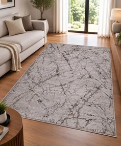Koberec Safir 156 krémový / tmavohnedý