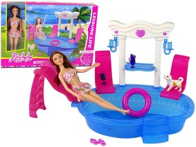 Lean Toys Bábika s bazénom