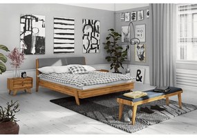 Lavica z dubového dreva s modrým sedákom Retro - The Beds