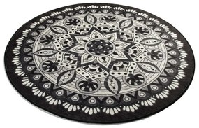 Kúpeľňový koberec Damal 100 cm čierny