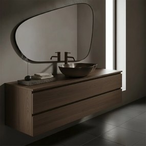 Rea Pearl, umývadlo na dosku 505x380x135 mm, béžová-hnedá-Ombre, REA-U0629