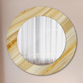 Okrúhle ozdobné zrkadlo Zlatý abstrakt fi 50 cm
