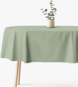 Goldea vianočný oválny teflónový obrus - šalviový 140 x 240 cm