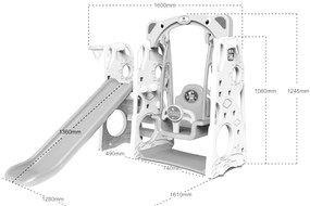 Záhradná šmykľavka s hojdačkou 3v1 ZOG.CHD-101W