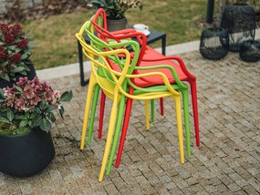 Žltá plastová stolička KATO