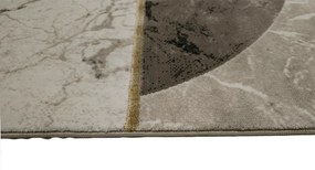 Koberec Gloria 3672 GOLD – sivý, hnedý a čierny obdĺžnik Rozmer: 80x150 cm
