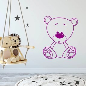 Veselá Stena Samolepka na stenu na stenu Macko Farba: černá