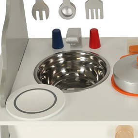 KIK Dřevěná kuchyňská linka MDF pro děti s velkou troubou